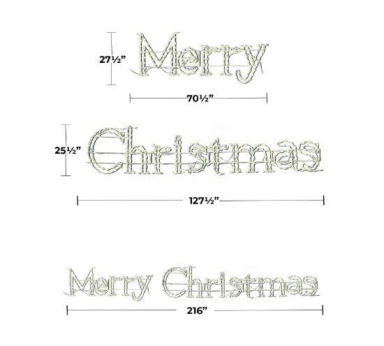 Merry Christmas Warm White Sign