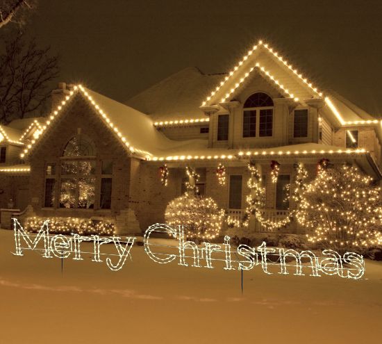 Merry Christmas Warm White Sign
